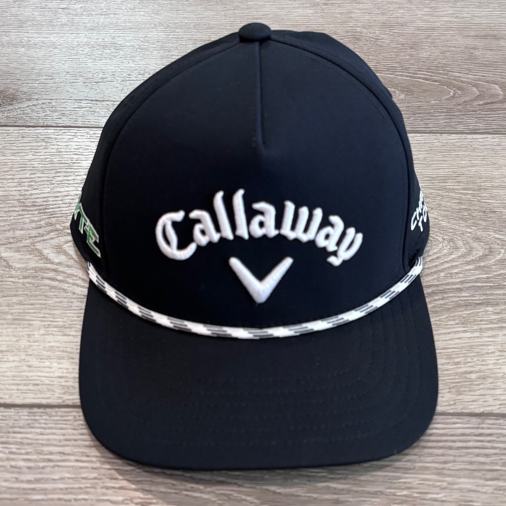 Callaway Rope Hat Black Chrome Tour Odyssey Elyte Golf Snapback New Performance